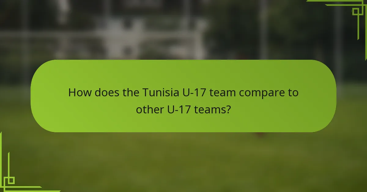 How does the Tunisia U-17 team compare to other U-17 teams?
